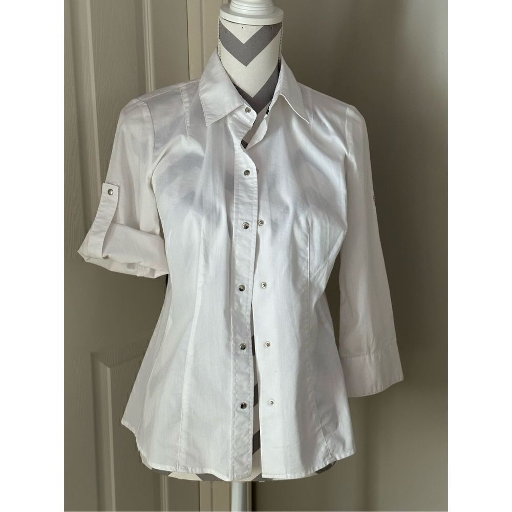 Dalia Collection functional white blouse